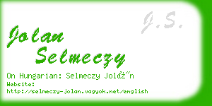 jolan selmeczy business card